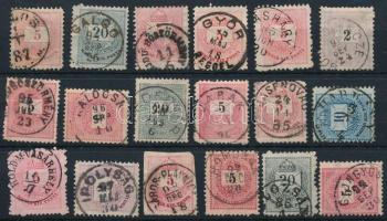 18 db Krajcáros bélyeg szép / olvasható bélyegzésekkel