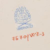 Herendi Waldstein zöld mintás cipő, jelzett, hibátlan, h: 10 cm