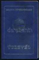 1984 Magyar Népköztársaság által kiállított fényképes útlevél