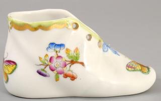 Herendi Viktória mintás cipő, jelzett, hibátlan, h: 10 cm