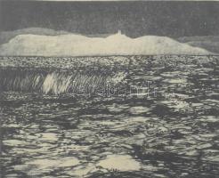 Simon Zoltán (1950-): Tihany. Rézkarc, papír, jelzett, 19×26 cm, lapszéli néhány kevés apró folttal, üvegezett fakeretben.