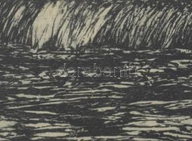 Simon Zoltán (1950-): Tihany. Rézkarc, papír, jelzett, 19×26 cm, lapszéli néhány kevés apró folttal,...