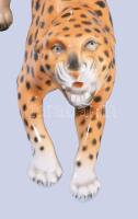 Alteste Volkstedt leopárd. Jelzett, hibátlan, 21x7 cm