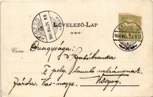 1904 Kalocsa, Törvényszék, templom, érseki palota, Csillagvizsgáló, zárda. Kiadja a "Hirnök&quo...