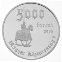 2005. 5000Ft Ag "Diósgyőri vár" kapszulában, tanúsítvánnyal (31,46g/0,925/38,61mm) T:PP