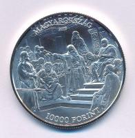 2019. 10.000Ft Ag "Munkácsy Mihály" kapszulában, tanúsítvánnyal (24g/0,925/37mm) T:PP