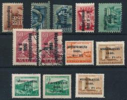 1950-1960 12 db Meghatalmazás-Érvényes bélyeg, stecklapon