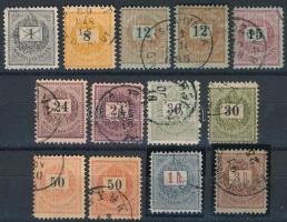 1888 Sztereo sor színváltozatokkal, 13 érték stecklapon (37.100)