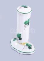 Herendi petrezselyemlevél mintás 5 részes asztali szett, jelzett, kis kopással, csikknyomó ragasztot...