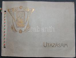 cca 1910 Olaszországi utazás 28 oldalas füzet képekkel, fotókkal képeslappokkal / Journey in Italy 2...