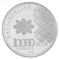 2016. 10.000Ft Ag "Hetvenéves a forint" kapszulában, tanúsítvánnyal (31,46g/0,925/38,61mm) T:PP