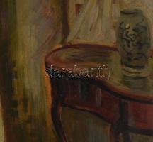 Olvashatatlan jelzéssel, Edouard Gelhay után, XX. sz. eleje: Tükröződés. Olaj, karton. Dekoratív, sé...