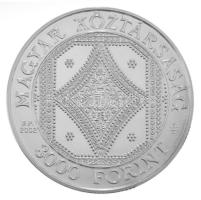 2002. 3000Ft Ag "200 éves az Országos Széchenyi Könyvtár" kapszulában, tanúsítvánnyal (31,...