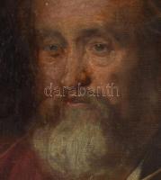 Jelzés nélkül, feltehetően XX. sz. eleji festő: Szakállas férfi portréja. Olaj, vászon, javított. De...