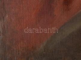 Jelzés nélkül, feltehetően XX. sz. eleji festő: Szakállas férfi portréja. Olaj, vászon, javított. De...