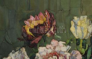 Jelzés nélkül: Csendélet. Olaj, vászon. Dekoratív fakeretben, 50×40 cm