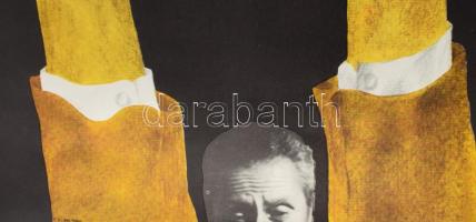 1973 Plusz mínusz egy nap c. film plakátja, rendezte: Fábri Zoltán, ofszet, papír, jelzés nélkül, la...