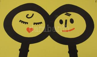 Bánki László (1916-1991) Csendes otthon, magyar filmvígjáték felújítása. Filmplakát, papír, jelzett ...