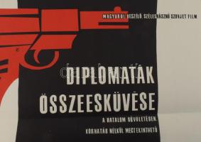 Zelenák Crescencia (1922-2021): "Diplomaták összeesküvése", 1967. Filmplakát, papír, jelzé...