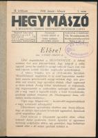 1930 Hegymászó. A Budapesti Turista Egyesület hivatalos lapja. II. évf. 1. szám 20p