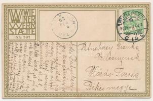 1913 Mode. Wiener Werkstätte No. 591. s: Mela Koehler (EK)