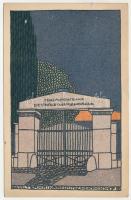 'Deine Auferstehung die stärke unserer Hoffnung'. Währinger Ortsfriedhof (Schubertpark). Wiener Werkstätte No. 26. s: Emil Hoppe (fl)