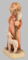 1939-1949 Hummel "Good Shepherd" figura. Jelzett, bot vége restaurált, m: 15,5 cm