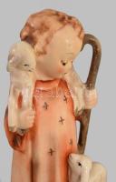 1939-1949 Hummel "Good Shepherd" figura. Jelzett, bot vége restaurált, m: 15,5 cm