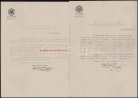 1931-1947 A Magyar Nemzeti Bank által Borbás Rezsőnek, az Osztrák-Magyar Bank nyugalmazott pénzbesze...