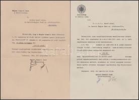 1931-1947 A Magyar Nemzeti Bank által Borbás Rezsőnek, az Osztrák-Magyar Bank nyugalmazott pénzbesze...