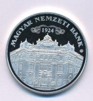 2014. 10.000Ft Ag "90 éves a Magyar Nemzeti Bank" kapszulában, tanúsítvánnyal (24g/0,925/3...