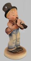 1939-1949 Hummel "The Flutist" figura. Jelzett, ujja sérült, m: 12,5 cm