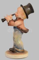 1939-1949 Hummel "The Flutist" figura. Jelzett, ujja sérült, m: 12,5 cm