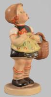 1935-1949 Hummel "Girl with Basket" figura. Jelzett, restaurált, m: 14 cm