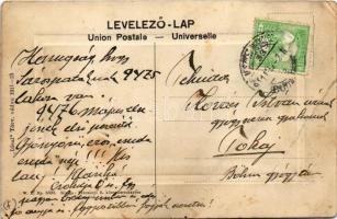 1911 Sárospatak, várkert, Rákóczi vár. W.L. Bp. 5600. Trócsányi B. kiadása + "M.SZIGET - MISKOL...