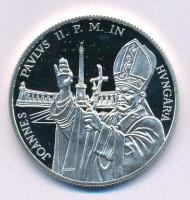 1991. 500Ft Ag "II. János Pál pápa látogatása" kapszulában, tanúsítvánnyal (28g/0,900/40mm...