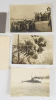 cca 1914-1918 Az Osztrák-Magyar Cs. és Kir. Haditengerészettel kapcsolatos fotó tétel, összesen 7 db...