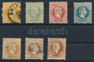 Ausztria Levant 1867 Durva nyomat Mi 1-5 I (Mi EUR min. 170.-) (15sld színárnyalatok nem számolva)