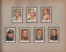 cca 1930 Salem Gold-Film-Bilder Album 2. Német cigarettakép gyűjtőalbum a kor híres színészeinek és ...