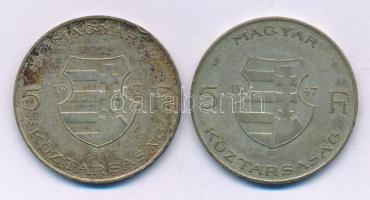 1947. 5Ft Ag "Kossuth" (2x) T:F patina Adamo F8.1