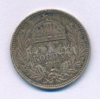 1912KB 1K Ag "Ferenc József" T:XF patina Adamo K5.1