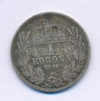 1896KB 1K Ag "Ferenc József" T:F patina Adamo K5