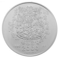 1996. 2000Ft Ag "Honfoglalás 1100. évfordulója" kapszulában, tanúsítvánnyal (31,46g/0,925/38,61mm) T:BU