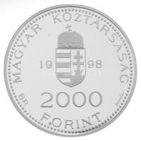 1997. 2000Ft Ag "Integráció az Európai Unióba II" kapszulában, tanúsítvánnyal (31,46g/0,925/38,61mm) T:PP