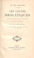 Balzac, Honoré de: 
Les contes drolatiques. Colliges ez Abbayes de Touraine. Vol. I-II. [Teljes mű ...