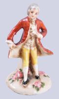Cseh alt wien rokokó férfi figura, jelzett, hibátlan, m: 7 cm