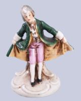 Cseh alt wien rokokó férfi figura, jelzett, hibátlan, m: 7 cm