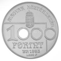 1993. 1000Ft Ag "Labdarúgó VB - Vetődő kapus" kapszulában, tanúsítvánnyal (31,46g/0,925/38,61mm) T:PP