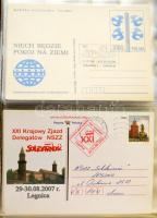 Lengyel modern díjjegyes és alkalmi levelezőlap gyűjtemény levélberakóban