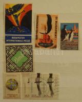 Kis parafilatélia tétel 8 lapos, közepes berakóban